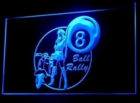 Billiards 8 Ball Rally LED Neon Sign